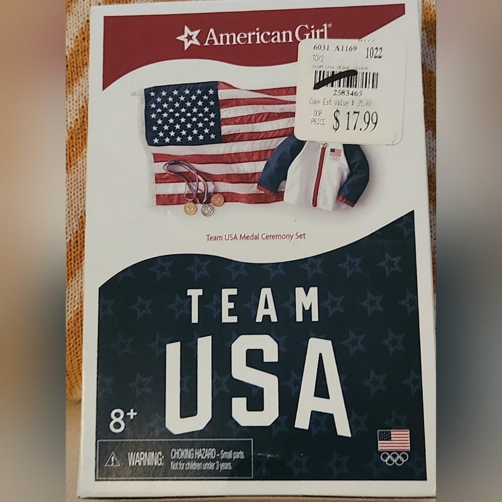American Girl Doll's Team USA Medal Ceremony Set NWT